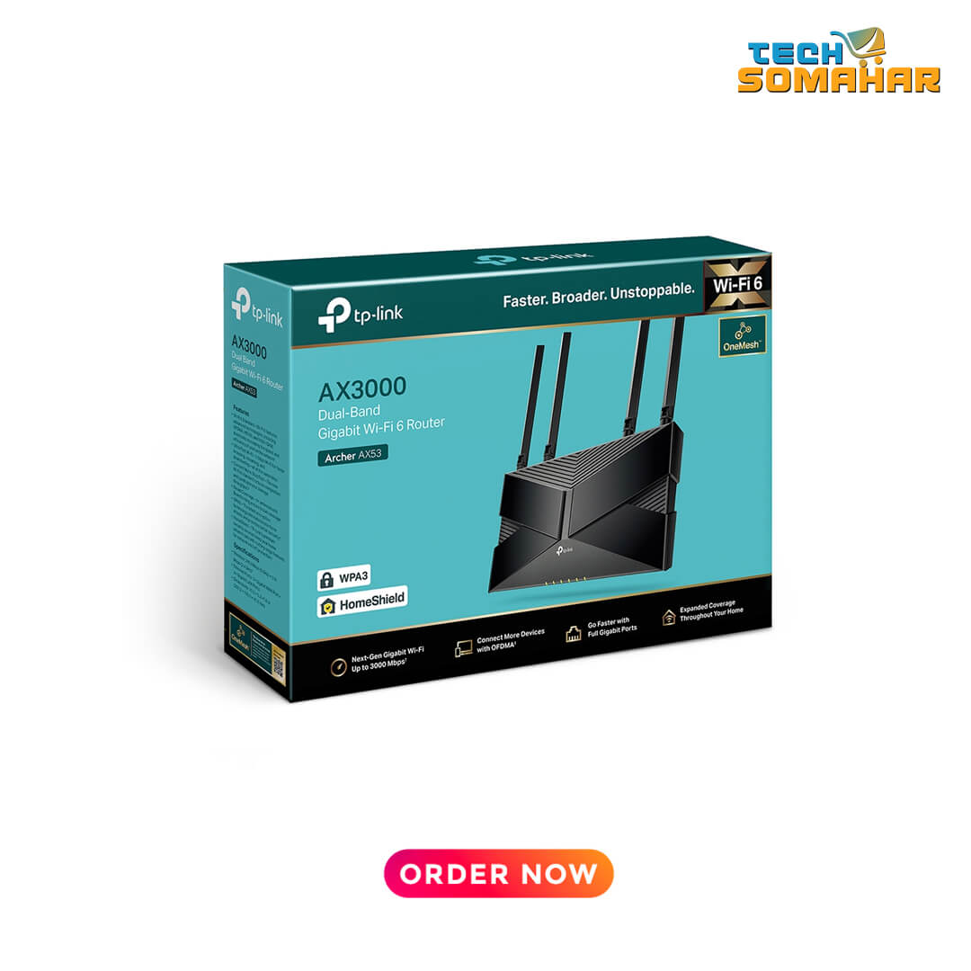 TP-Link Archer AX53 v1.0 AX3000 Dual Band Gigabit Wi-Fi Router - Image 2