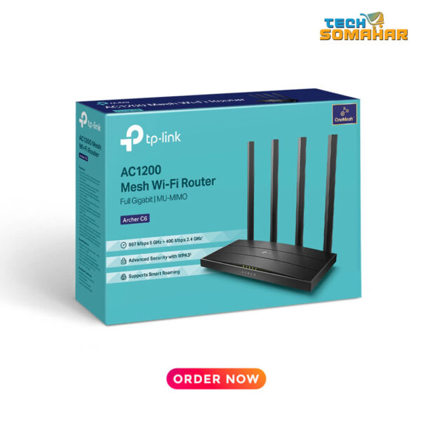 TP-Link Archer C6 v4 AC1200 Gigabit Router - Image 3