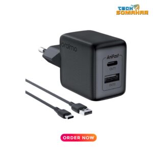 Oraimo Cannon Dual Port 18W Charger Adapter with Type-C Cable