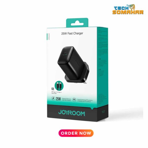 Joyroom 25W PD Charger-Black +C to C Cable - Image 2