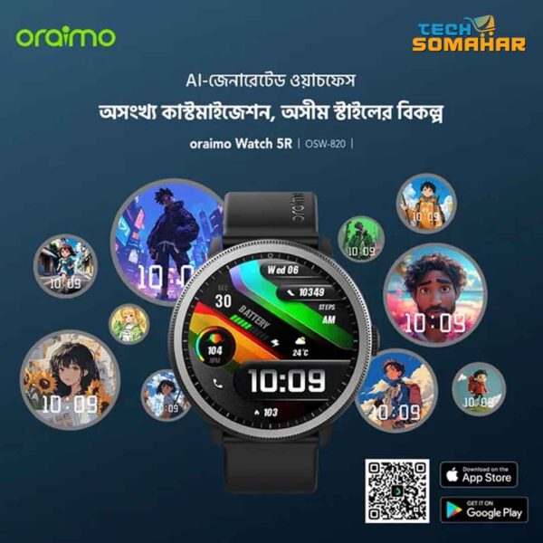 Oraimo Watch 5R BT calling Smart Watch - Image 2