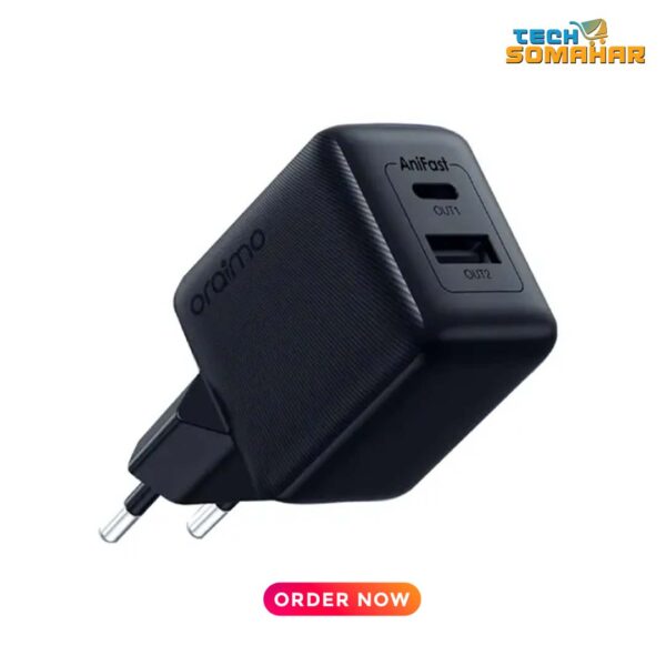 Oraimo Cannon Dual Port 18W Charger Adapter with Type-C Cable - Image 2