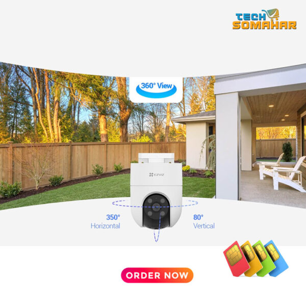 EZVIZ H8C 4G Sim 3MP Smart Home Security Camera - Image 3