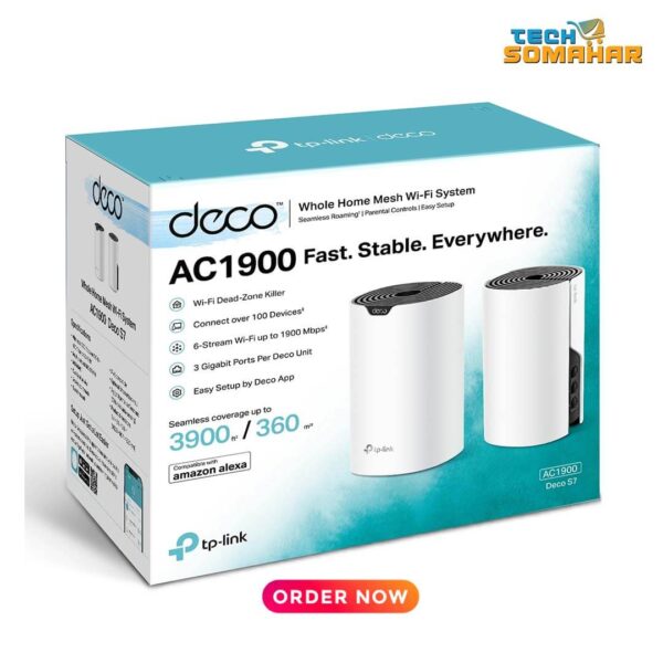 TP-Link Deco S7 AC1900 Dual Band Mesh Router (2 Pack)