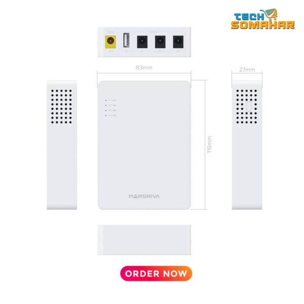 MARSRIVA KP3 10000mAh Smart Mini DC UPS for Router - Image 4