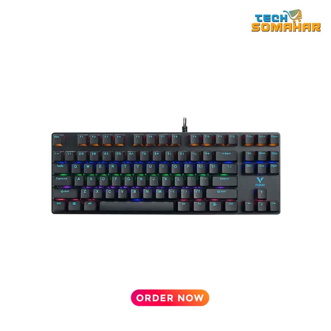 Rapoo V500 PRO-87 Wired Mechanical Gaming Keyboard - Image 2