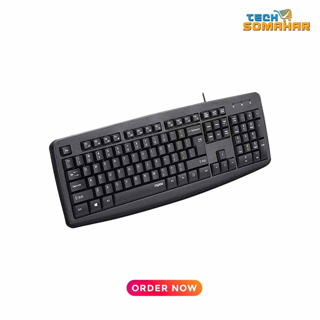 Rapoo NK2600 Wired Keyboard with Bangla - Image 3