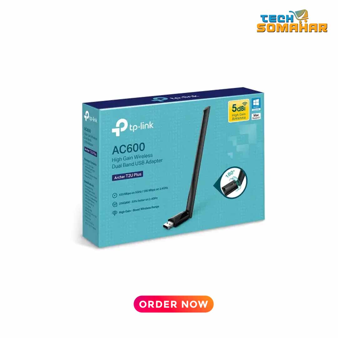 TP-Link Archer T2U Plus AC600 Dual Band USB WiFi Adapter - Image 2