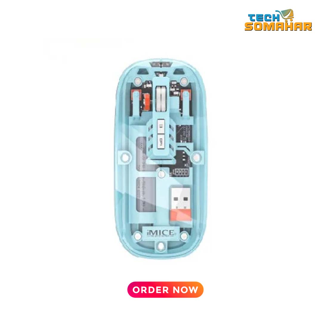 iMICE T200 Rechargeable 2.4G Wireless transparent Mouse