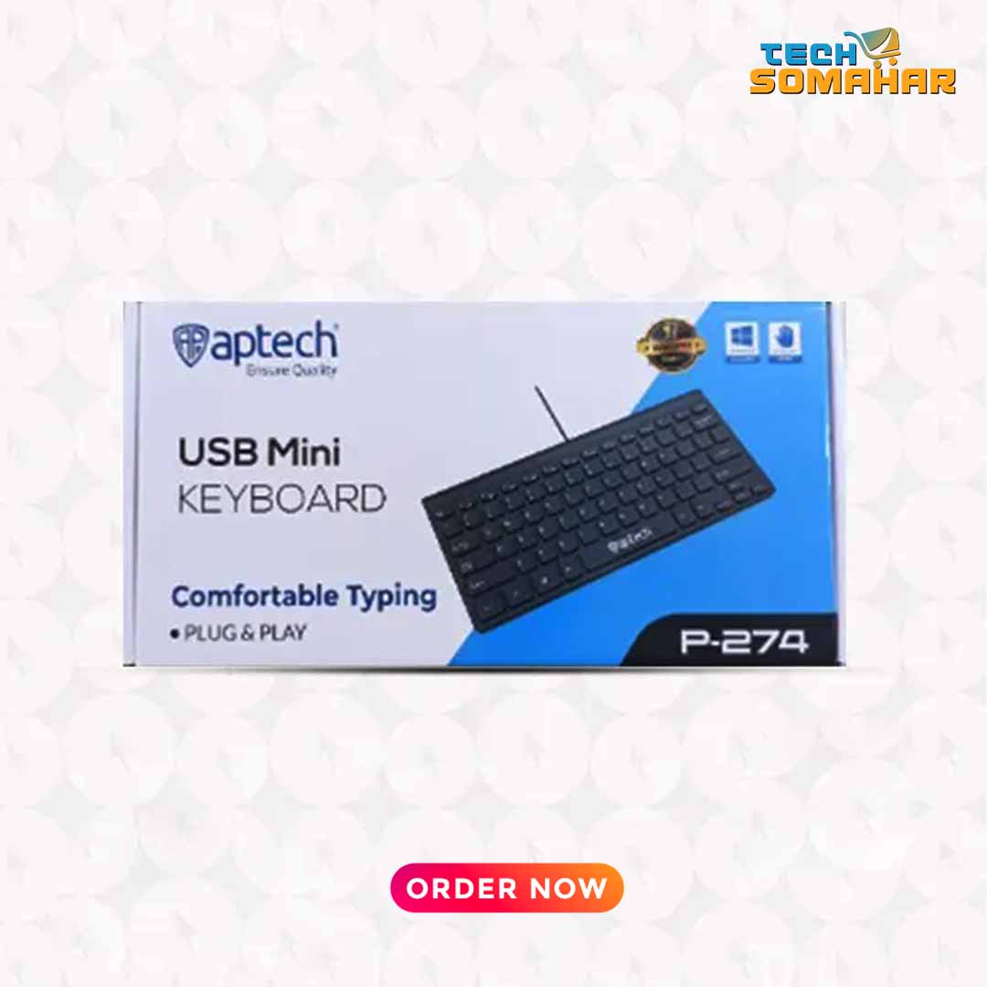 Aptech P274 Mini Wired Keyboard - Image 2