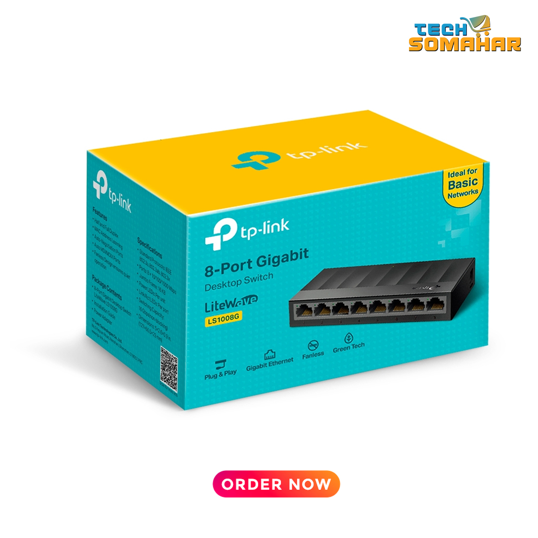 TP-Link LS1008G 8-Port Gigabit Desktop Switch - Image 2