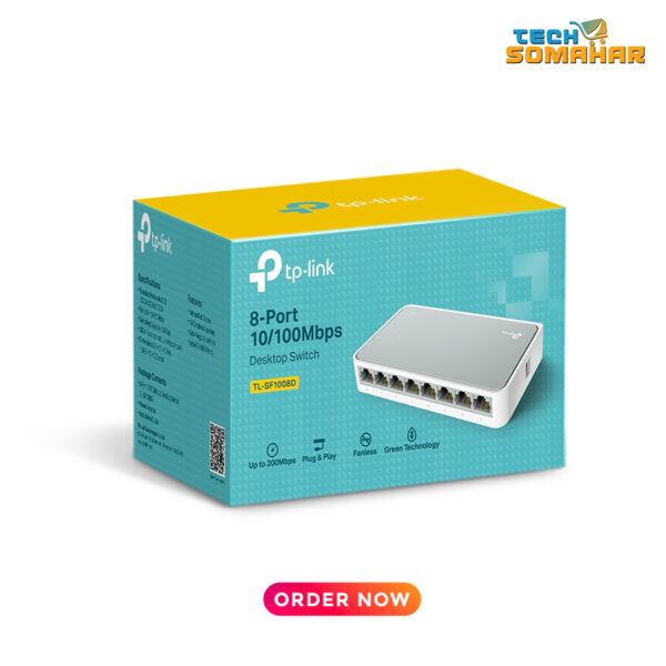 TP-Link TL-SF1008D 8-Port Non Gigabit Desktop Switch - Image 2