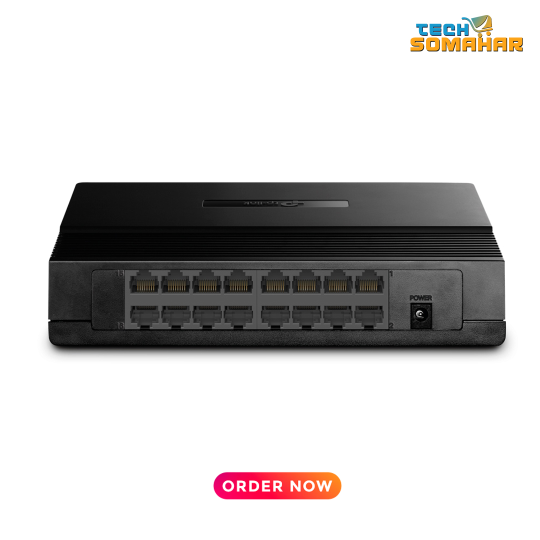 TP-Link SF1016D 16-Port Non Gigabit Plastic Body Switch - Image 3