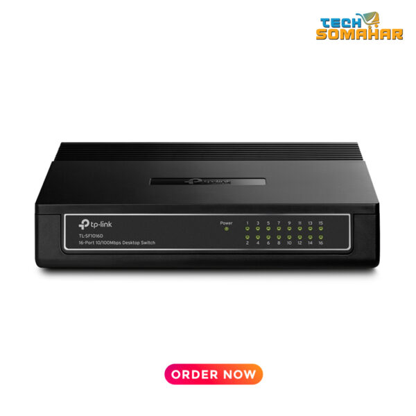 TP-Link SF1016D 16-Port Non Gigabit Plastic Body Switch - Image 2
