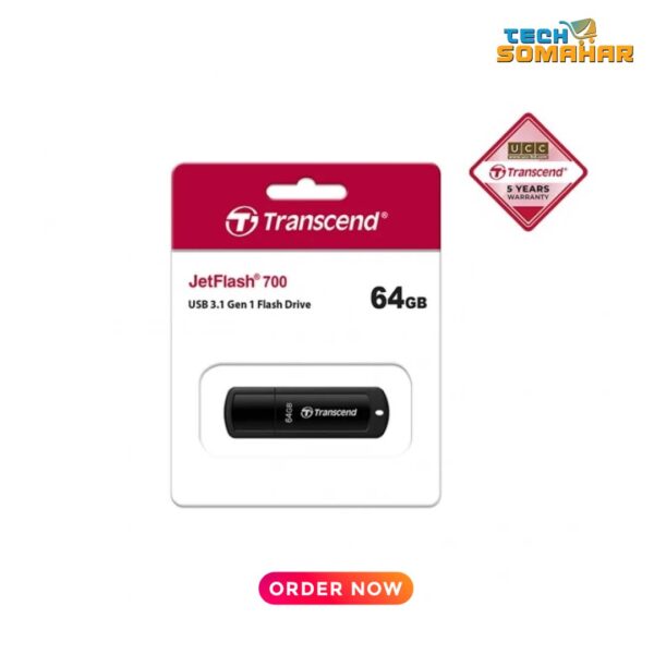 Transcend JetFlash 700 USB 3.1 Gen 1 Pen Drive - Image 2