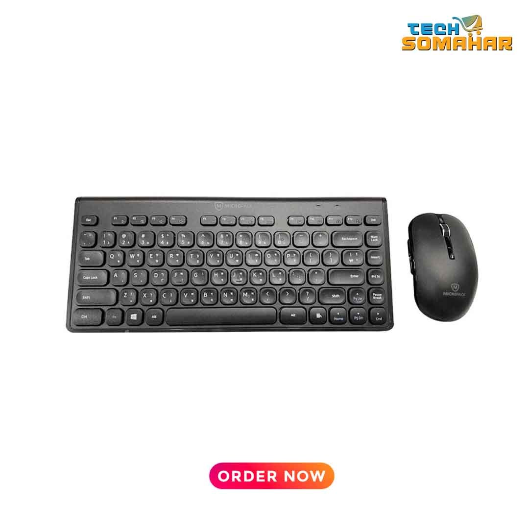 Micropack KM-228W iFREE MINI 2 Wireless Keyboard & Mouse Combo with Bangla