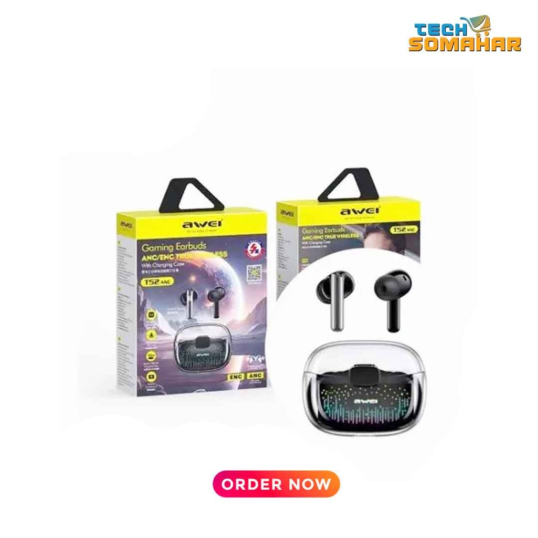 Awei T52 ANC+ENC Bluetooth Gaming Earbuds - Image 3