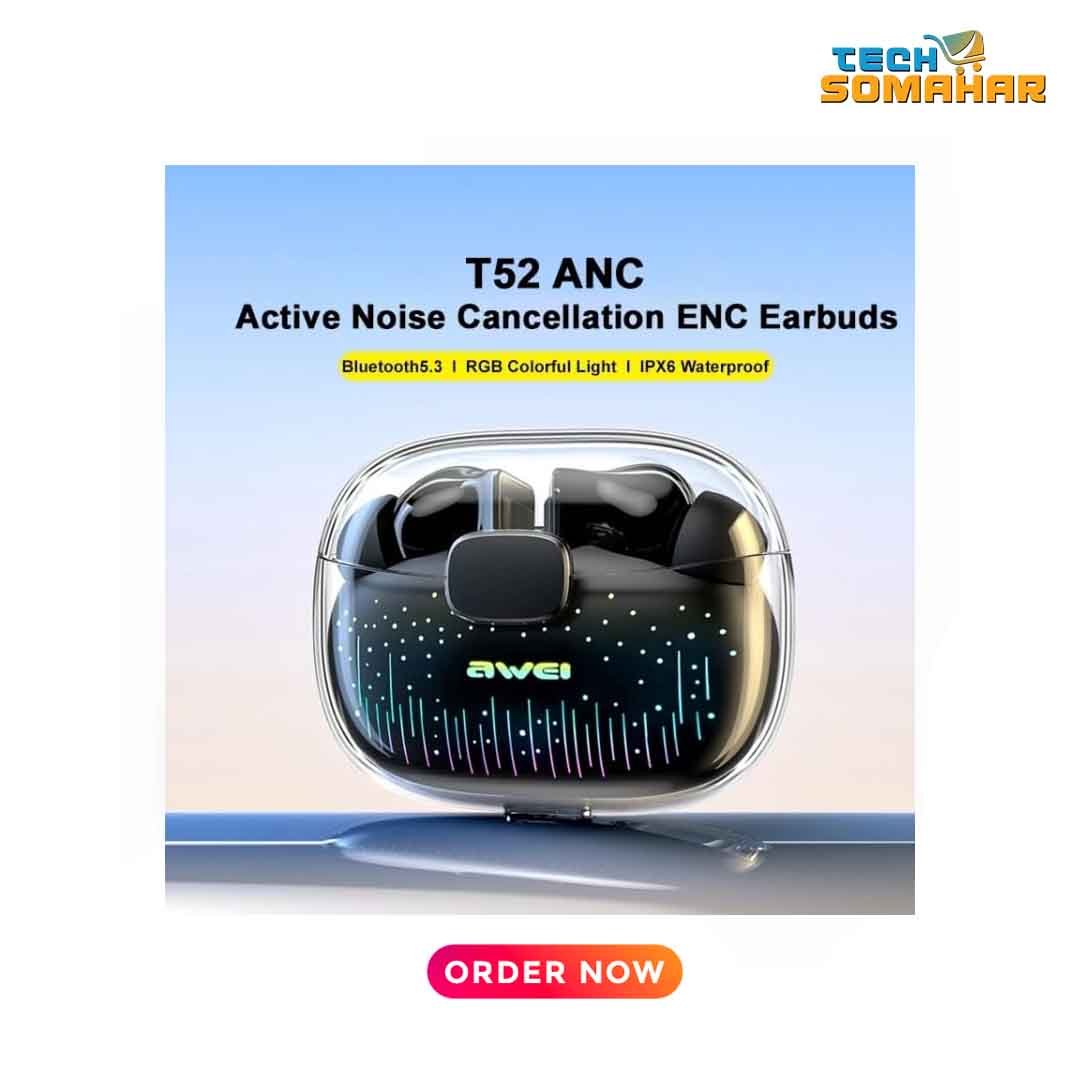 Awei T52 ANC+ENC Bluetooth Gaming Earbuds - Image 2