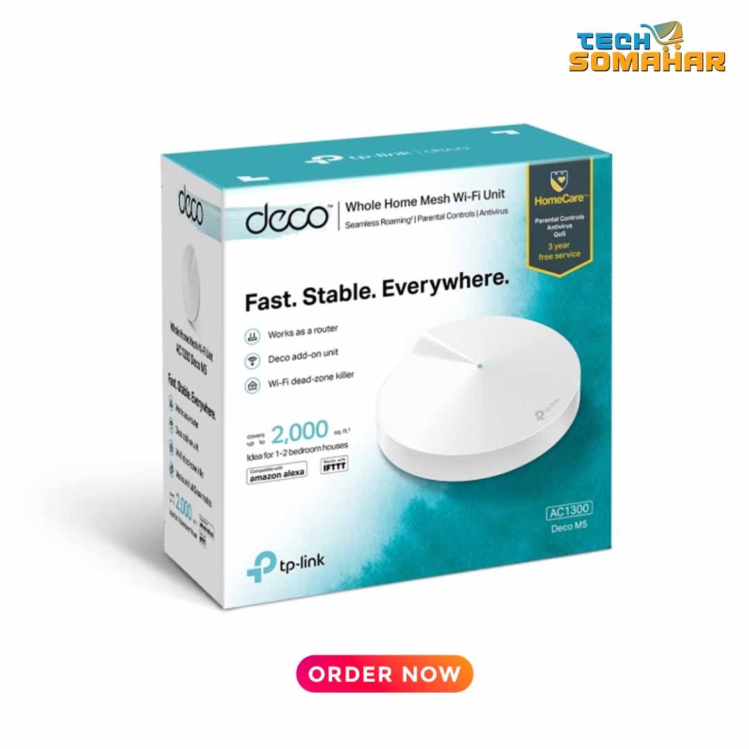 TP-Link Deco M5 AC1300 v3.20 Mesh Gigabit Wi-Fi Router (1 Pack)