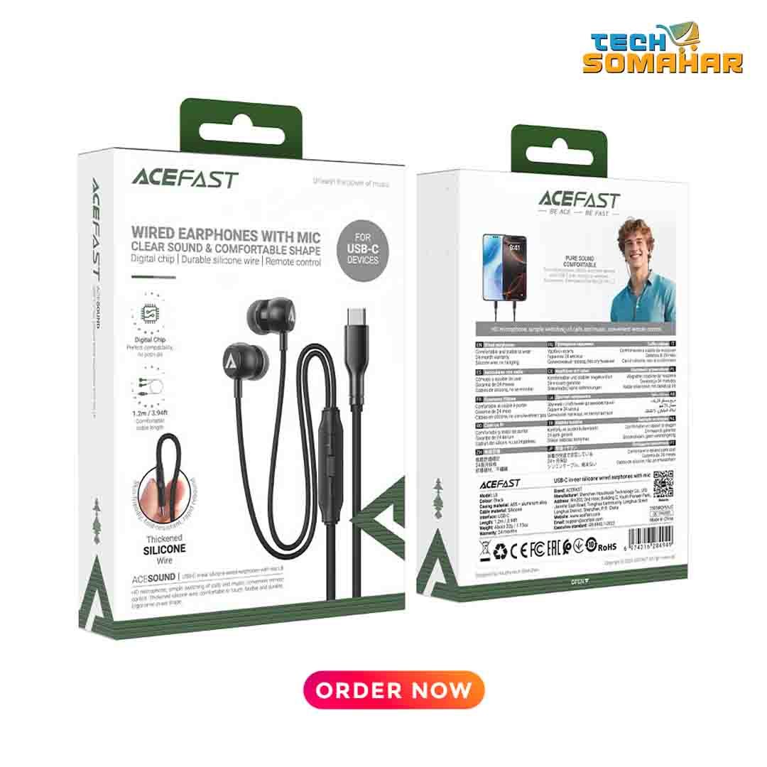 ACEFAST L8 Type-C Wired Earphones with Mic - Image 3