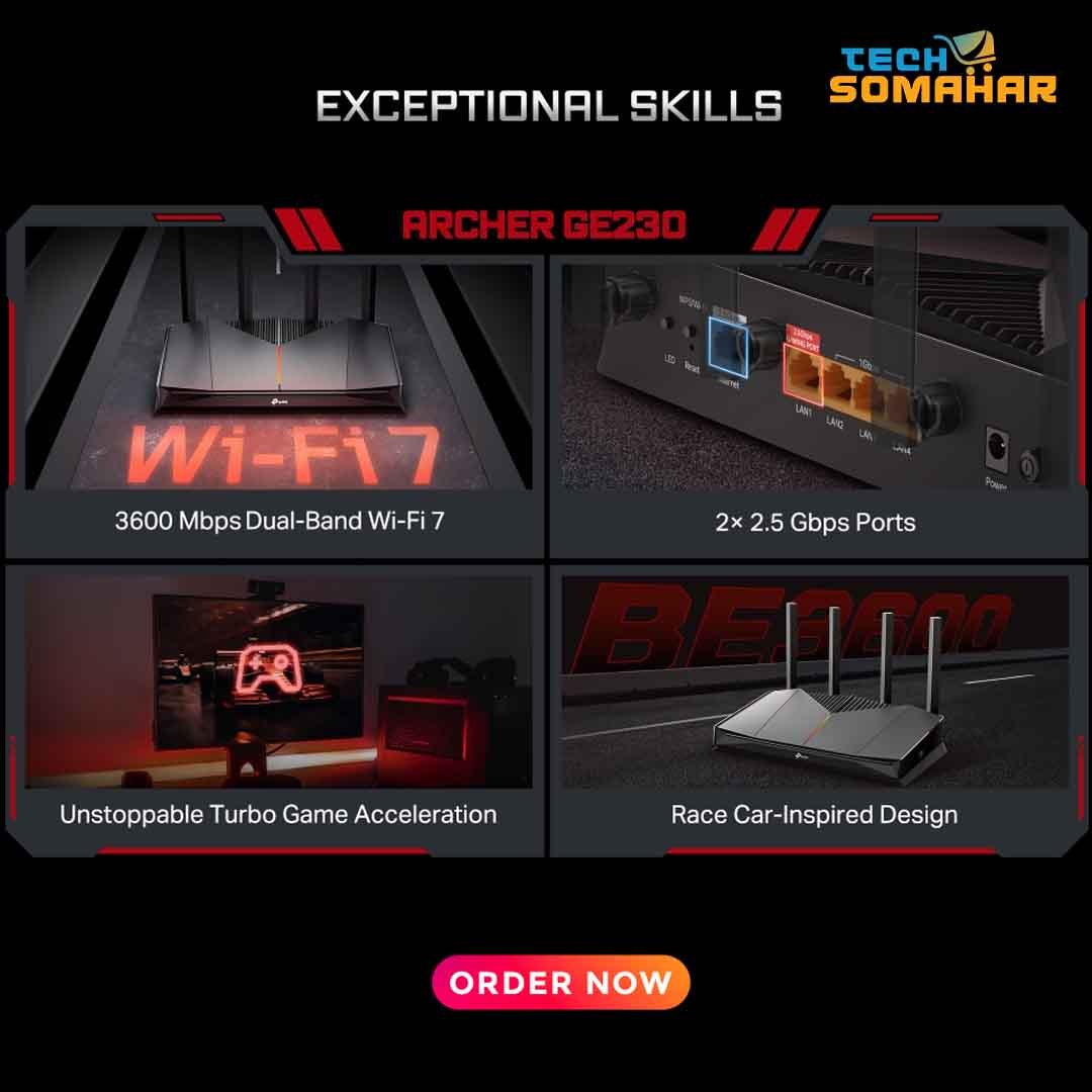Tp Link Archer GE230 V1.0 Wi-Fi 7 Gaming Router With USB Port - Image 5