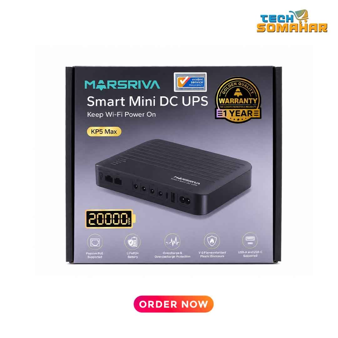 MARSRIVA KP5 Max 20000mAh Mini DC UPS - Image 4