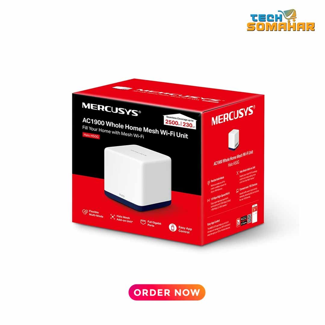Mercusys Halo H50G v1.0 AC1900 Gigabit Mesh Router (1 Pack)