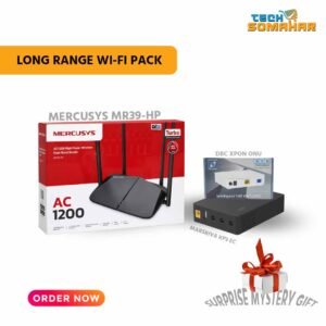 Mercusys MR39HP + DBC XPON ONU + KP3 UPS কম্বো
