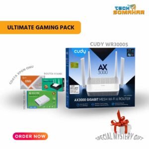 Cudy WR3000S + CDATA XPON + KP4 UPS + Router Stand